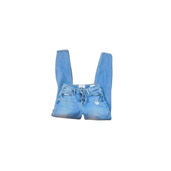 Frame Denim Size 25 Le High Skinny Button Fly Denim STRETCH Jeans - Picture 2 of 3